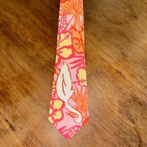 Lily Pulitzer Vintage Pink Tie, Cotton